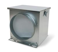 Weedness Filtro di aspirazione dell'aria per serre 125 mm - Ventola per tubi di ventilazione, filtro ai carboni attivi, adattatore per condizionatore d'aria