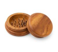 Weedness Macinacaffè in Legno Ø 50 mm in Legno di Ebano Fatto a Mano - Mini Tritatutto Accessorio Set macinino spezie