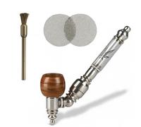 Weedness Pipa a Vite inclinata 13 cm in Metallo plastica e Legno Set 3 Pezzi - Pipa da Tabacco Pipa a Vite Pipa da Fumare Piccola Pipa Elegante