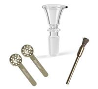 Weedness - Set di 3 testine in vetro per bong, 18,8 mm, per taglio a campana, 3 pezzi