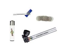 Weedness Set di 4 pipe in vetro con teschio, 9,5 cm, fischietto per tabacco, fischietto per smoking pipe in vetro accessori