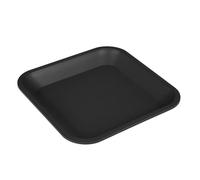 Weedness Soucoupe carrée 25 x 25 cm noire - Piatto quadrato in plastica rigida riciclata
