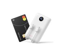 WeeFancy Power Bank 10000mAh 22,5W Caricatore Portatile Ricarica Rapida Mini Powerbank con Cavi Integrati Batteria Esterna con 3 Uscite & 3 Ingressi per iPhone Samsung Huawei Xiaomi iPad ecc. (Bianco)