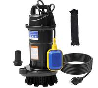 Weeflos Pompa sommergibile per pozzetto da 1,6 HP, ON/OFF automatico, flusso elevato 6300 GPH, prevalenza massima 11 m, per rimozione dell'acqua sporca, cantina allagata, copertura per piscina, vasche
