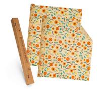 WeeGoo 2 rotoli di carta in cera d'api per alimenti, 100 x 33 cm, panni in cera d'api giallo girasole, cotone biologico, fogli di carta per formaggio, frutta, pane, snack e biscotti