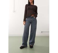Weekday - Ample - Jeans ampi a vita bassa blu lavaggio polvere W36 L32
