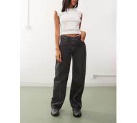 Weekday - Ample - Jeans ampi a vita bassa lavaggio nero invecchiato W24 L32