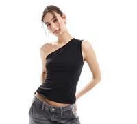 Weekday - Cindy - Top nero monospalla - In esclusiva per ASOS L
