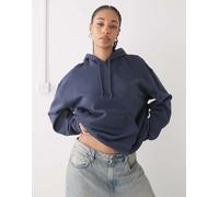 Weekday - Essence - Felpa con cappuccio blu navy XS