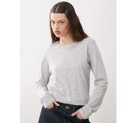 Weekday - Essence - T-shirt a maniche lunghe grigio mélange XS