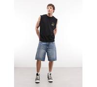 Weekday - Galaxy - Pantaloncini ampi in denim lavaggio blu W28