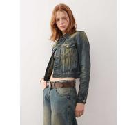 Weekday - Giacca di jeans lavaggio blu vintage XS