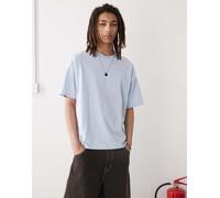 Weekday - Great - T-shirt squadrata azzurra-Blu L
