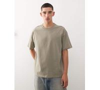 Weekday - Great - T-shirt squadrata kaki-Verde L