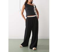 Weekday - Joggers a fondo ampio neri-Nero L
