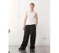 Weekday - Joggers con fondo ampio super oversize neri-Nero XS-S