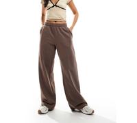 Weekday - Joggers larghi a fondo ampio color talpa-Marrone XS