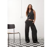 WEEKDAY Pantaloni 'Kelly' grigio scuro / nero, Taglia 40