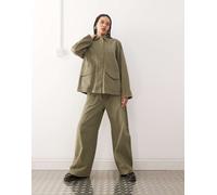 Weekday - Kovu - Mix & Match - Giacca oversize in tessuto ripstop kaki-Marrone L