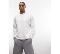 Weekday - Maglietta a maniche lunghe squadrata bianca-Bianco XL