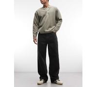 Weekday Mars jeans a vestibilità ampia a gamba dritta in nero spento W32 L34