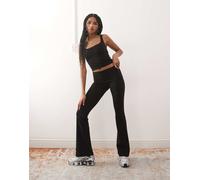 Weekday - Mix and Match - Leggings a zampa senza cuciture elasticizzati neri-Nero M