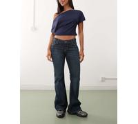 Weekday - Nova - Jeans bootcut a vita bassa slim blu scuro W28 L32
