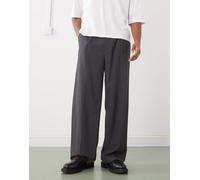 Weekday - Pantaloni sartoriali ampi grigio mélange W44