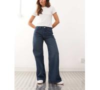 Weekday - Paz - Jeans a vita medio alta a fondo ampio lavaggio blu W32 L32