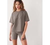 Weekday - Perfect - T-shirt squadrata grigia-Grigio L
