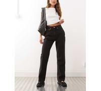 Weekday - Resolute - Jeans elasticizzati dritti a vita alta neri-Nero W31 L30