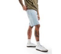 Weekday - Space - Pantaloncini comodi in denim blu lavaggio chiaro W34