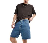 Weekday - Space - Pantaloncini di jeans comodi blu stile anni '90 W29