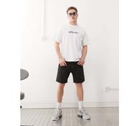 Weekday - Space - Pantaloncini di jeans comodi nero lux - In esclusiva per ASOS W30