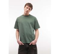 Weekday - T-shirt ampia squadrata verde scuro S