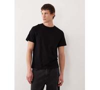Weekday - T-shirt classica squadrata in jersey pesante nera-Nero L