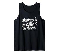 Weekend caffè e Aussie Australian Shepherd Canotta