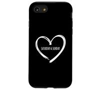 Weekend Cuore Sabato e Domenica Arte Minimalista Custodia per iPhone SE (2020) / 7/8