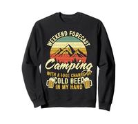 Weekend Forecast Camping with A Chance of Drinking Beer Felpa