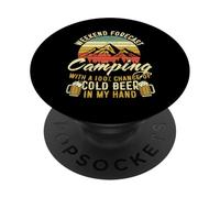 Weekend Forecast Camping With A Chance Of Drinking Beer PopSockets PopGrip Adesivo