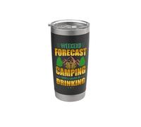 Weekend Forecast Camping With A Chance Of Drinking Camper Bicchiere termico in acciaio inox doppia parete