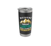 Weekend Forecast Camping With A Chance Of Drinking Camper Bicchiere termico in acciaio inox doppia parete