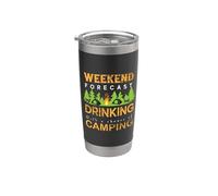 Weekend Forecast Camping With A Chance Of Drinking Camper Bicchiere termico in acciaio inox doppia parete
