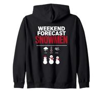 Weekend Forecast Snowmen Snowman Crew Winter Fun Felpa con Cappuccio