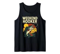 Weekend Hooker Funny Uomo Vintage Big Mouth Bass Fishing Canotta