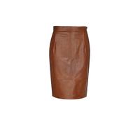 WEEKEND MAX MARA Gonna in pelle PAPAILE marrone | 32