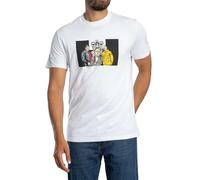 Weekend Offender Uomo Maglietta Grafica Tie, White, M