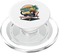 Weekend Vibes Beach Cool Occhiali da sole Cat Kitten Lounge PopSockets PopGrip per MagSafe