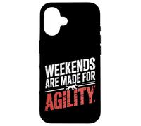 Weekends Are Made For Agility Dog Handler Trainer Fun |- Custodia per iPhone 16