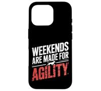 Weekends Are Made For Agility Dog Handler Trainer Fun |- Custodia per iPhone 16 Pro